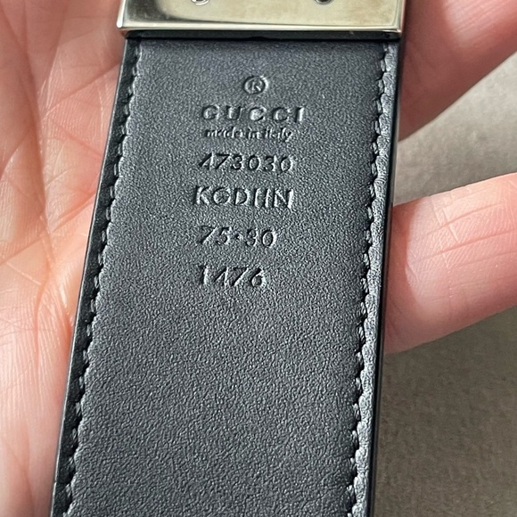 GUCCI SUPREME BELT WITH G BUCKLE MENS BROWN LOGO PRINT REVERSIBLE {$480} 75 / 30 - Picture 8 of 13